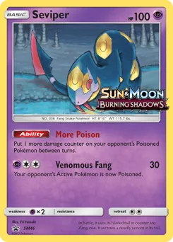 SM Black Star Promos Seviper Pokémon card